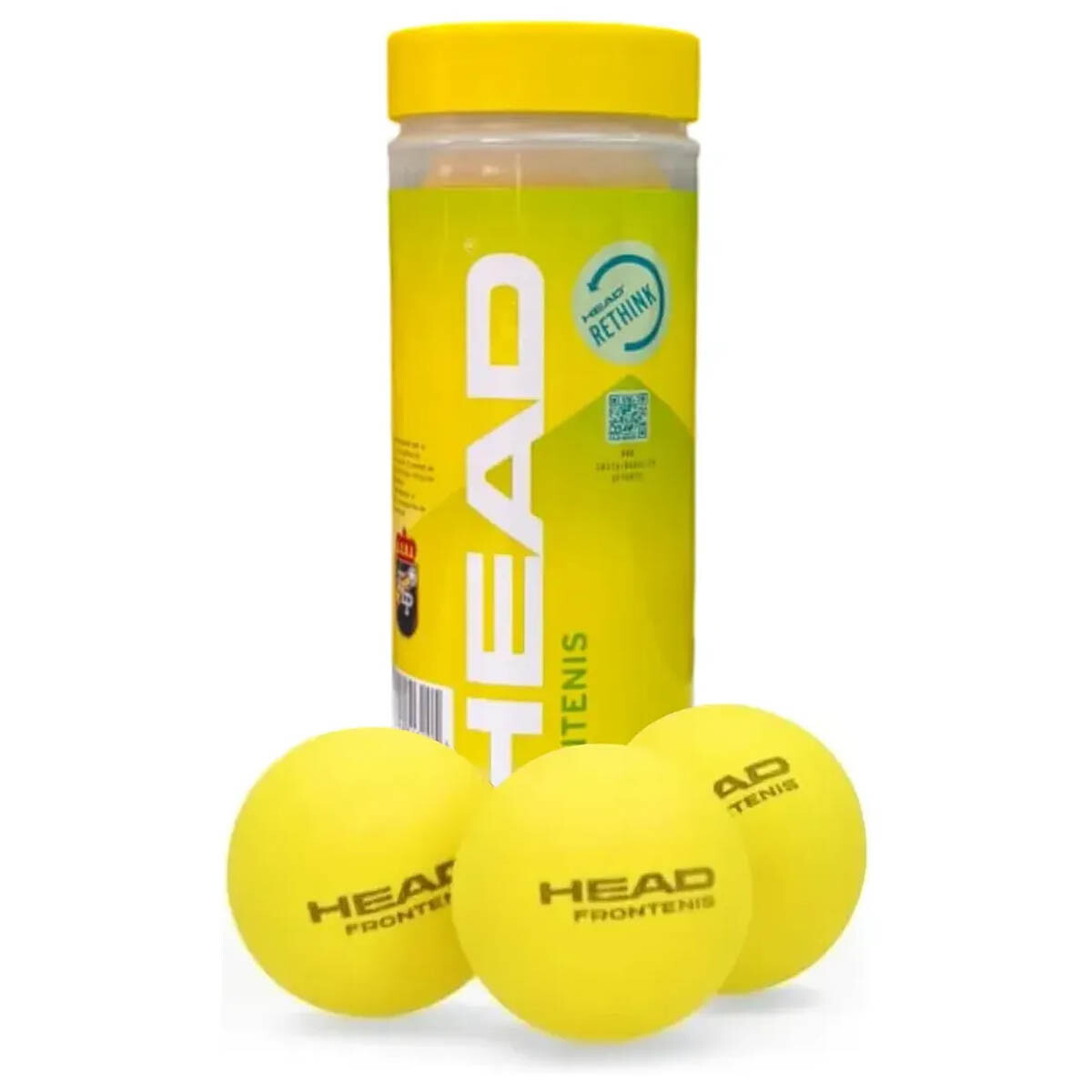 Set Tubo Penn X3 Pelotas P/ Frontón Y Paleta Colores - Amarillo 