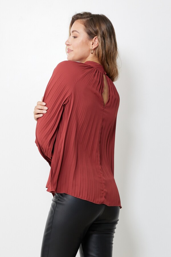 Blusa Plisada BORDEAUX