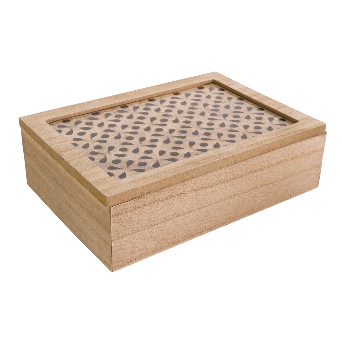 Caja de te de madera 6 divisiones 