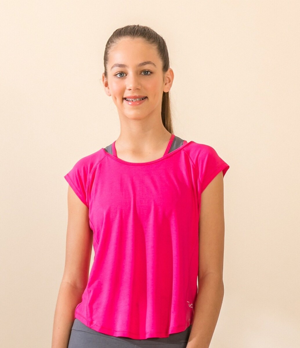 Remera Deportiva. - Fucsia 
