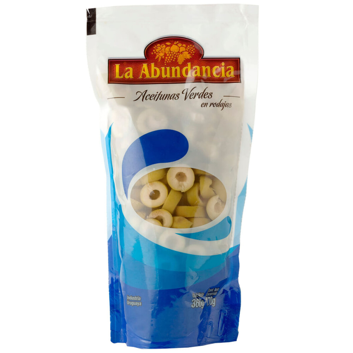 ACEITUNA VERDE RODAJA D/P 150/300G LA ABUNDANCIA 