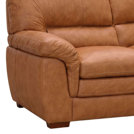 Sillon Livintus 2 Cuerpos Cuero Natural Miel