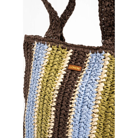 Bolso Trenzado Raya Vertical Multi