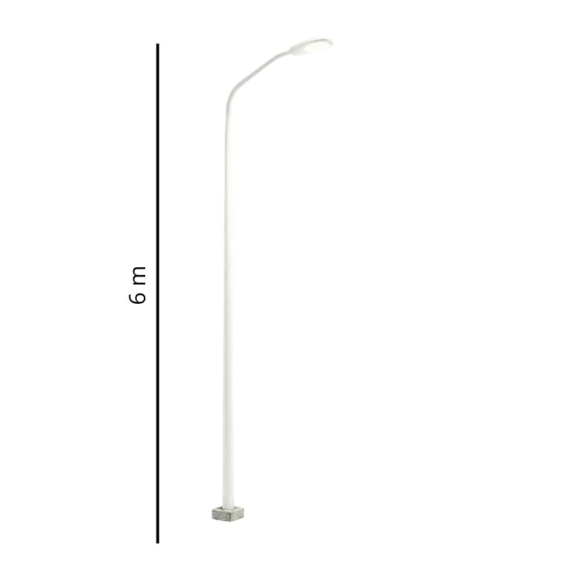 POLE6 Columna 6mt con Brazo Blanca