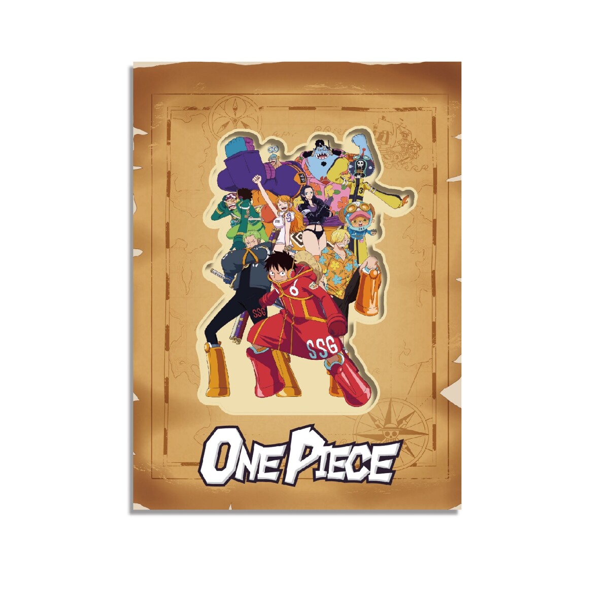 Cuaderno One piece con imán - dorado 