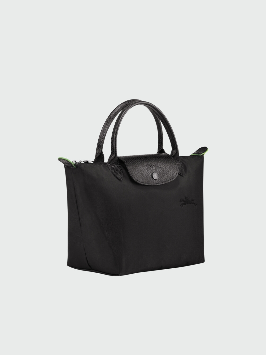 Cartera plegable de nylon con cierre Le pliage green S Negro