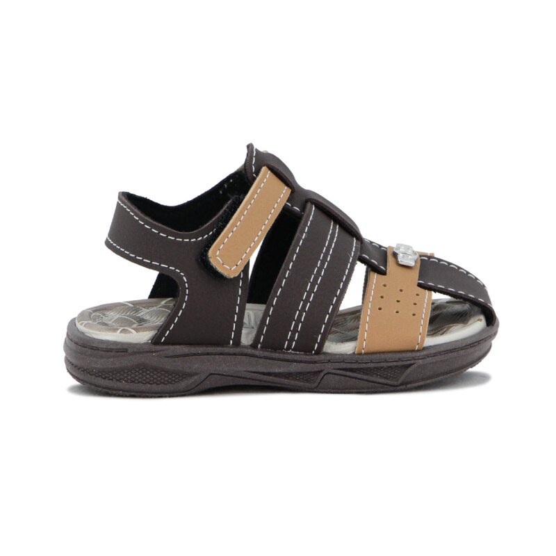 Molekinho Sandalia Casual Infantil Napa Floter Rustico Neo Cafe-caramelo