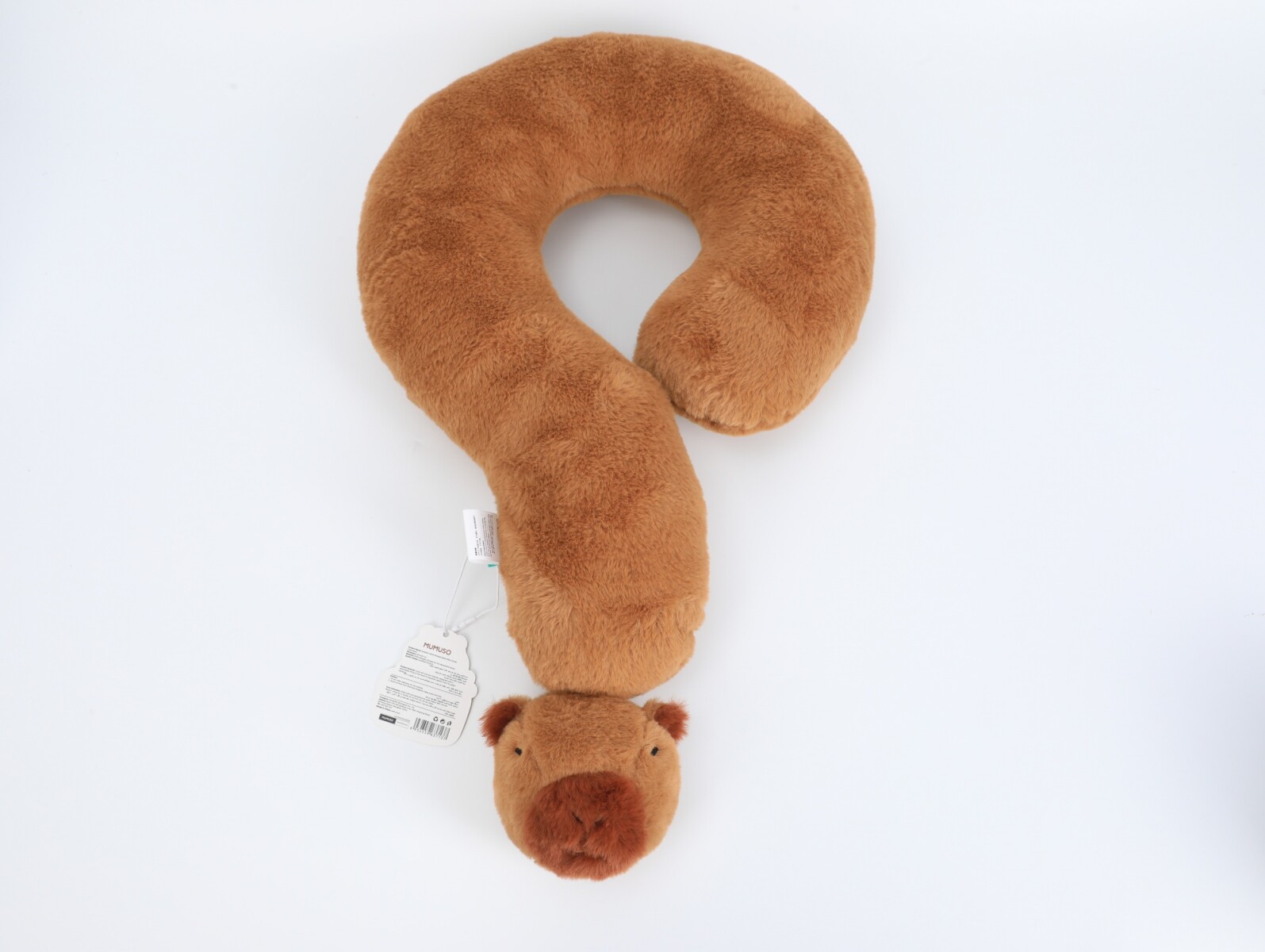 ALMOHADA PARA EL CUELLO CON FORMA DE SIGNO DE INTERROGACIÓN (CARPINCHO ADORABLE) 