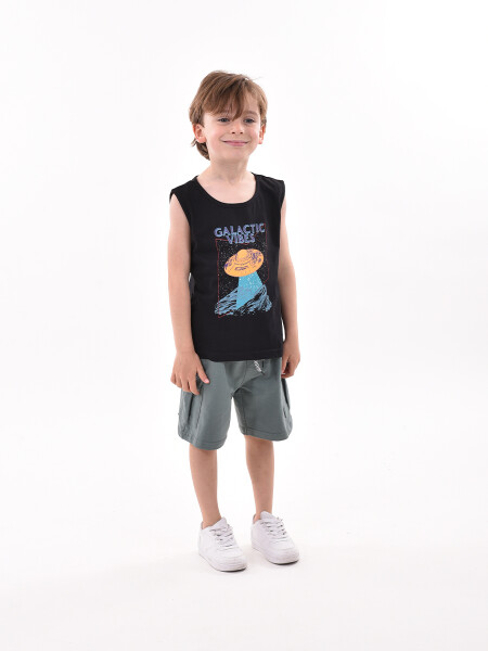 MUSCULOSA GALACTIC VIBES NEGRO