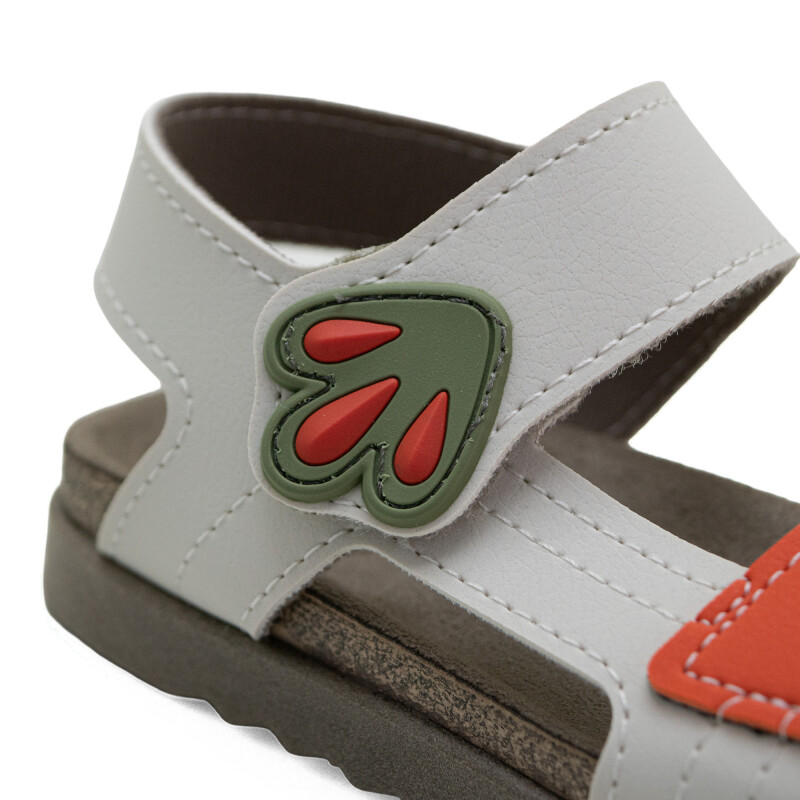 Sandalias Molekinho Infantil de Niños - 2636.106-13958 Blanco-naranja
