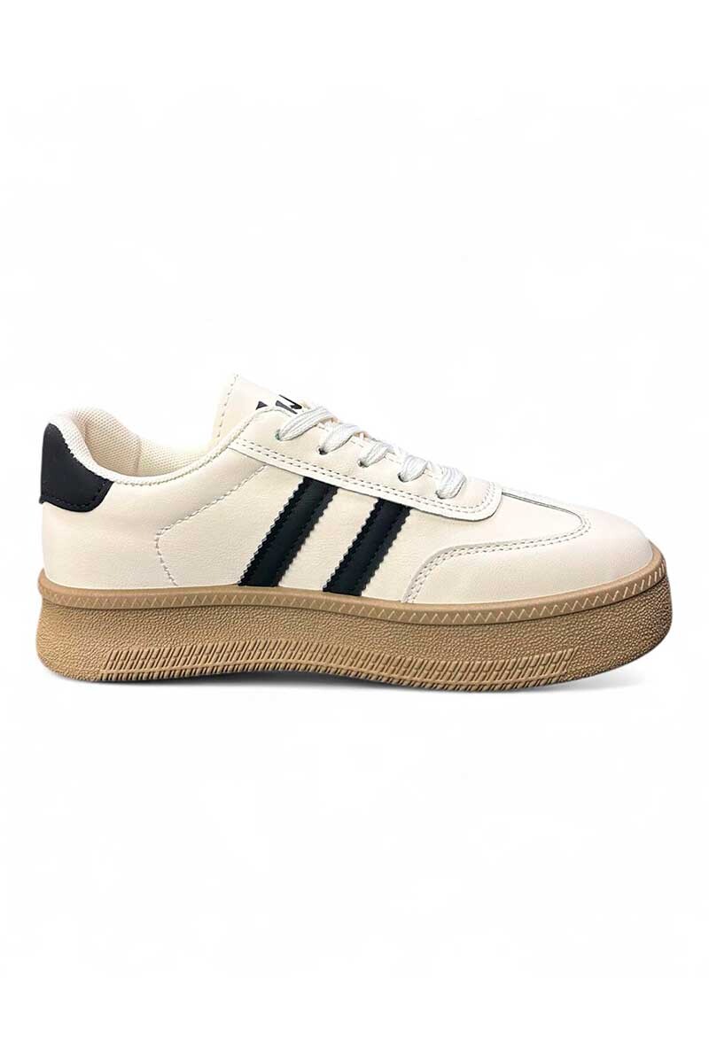 CALZADO DEPORTIVO DOS RAYAS PLATAFORMA Blanco