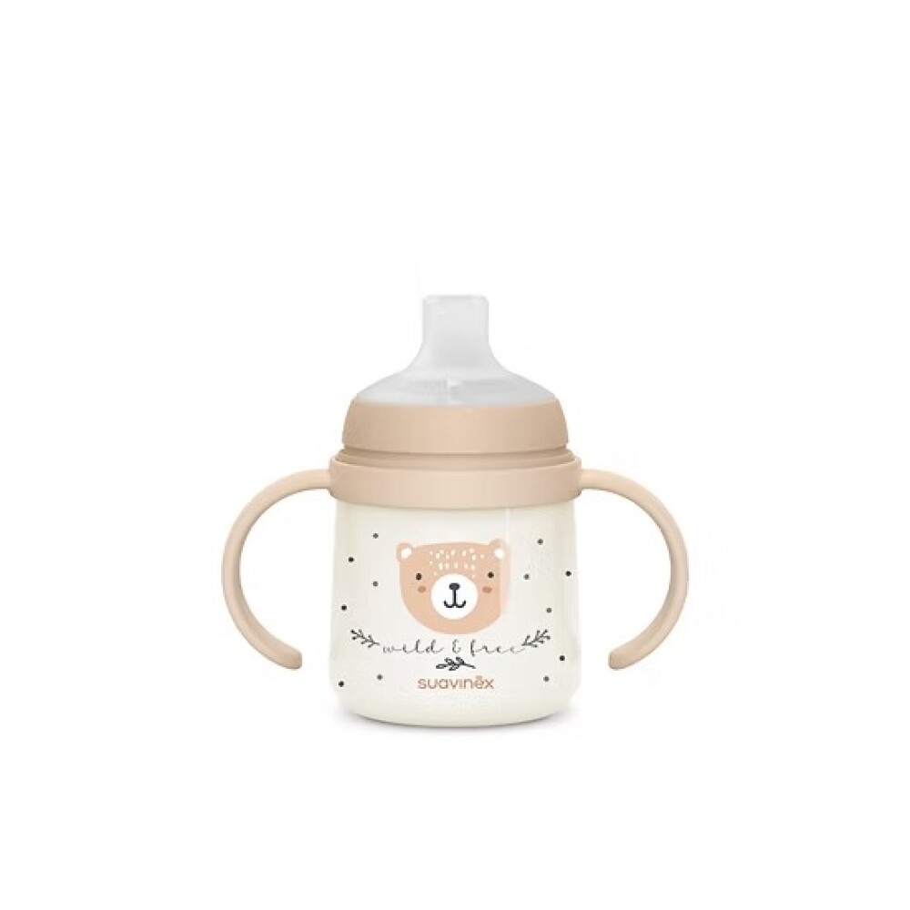 Vaso First Bottle SX PRO 6m+ SUAVINEX bear beige