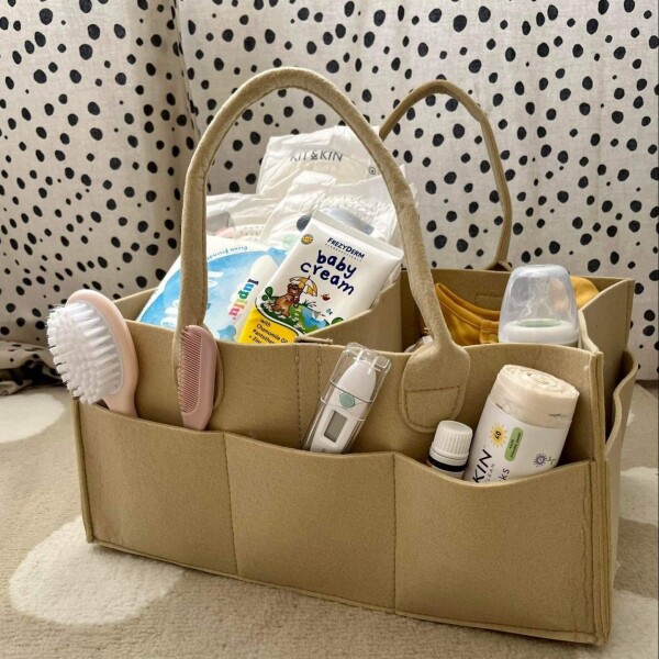Caddy organizador multifuncion pañalera beige