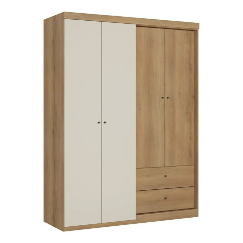 Placard Ropero Star 4 Puertas Con 2 Cajones 5912 MARRON