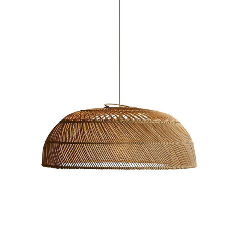 Lámpara colgante campana de ratán E27x3 Ø800x290mm IX9524