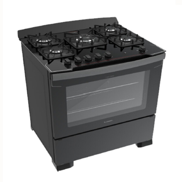 COCINA JAMES C 805 V - NEGRO -5 H Mesada Vidrio Sin color