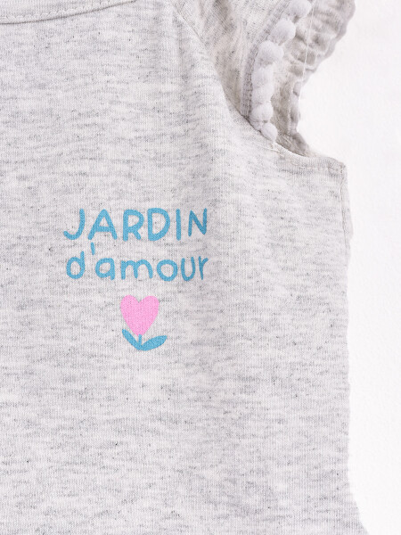 CONJUNTO BEBA AMOUR GRIS MELANGE M