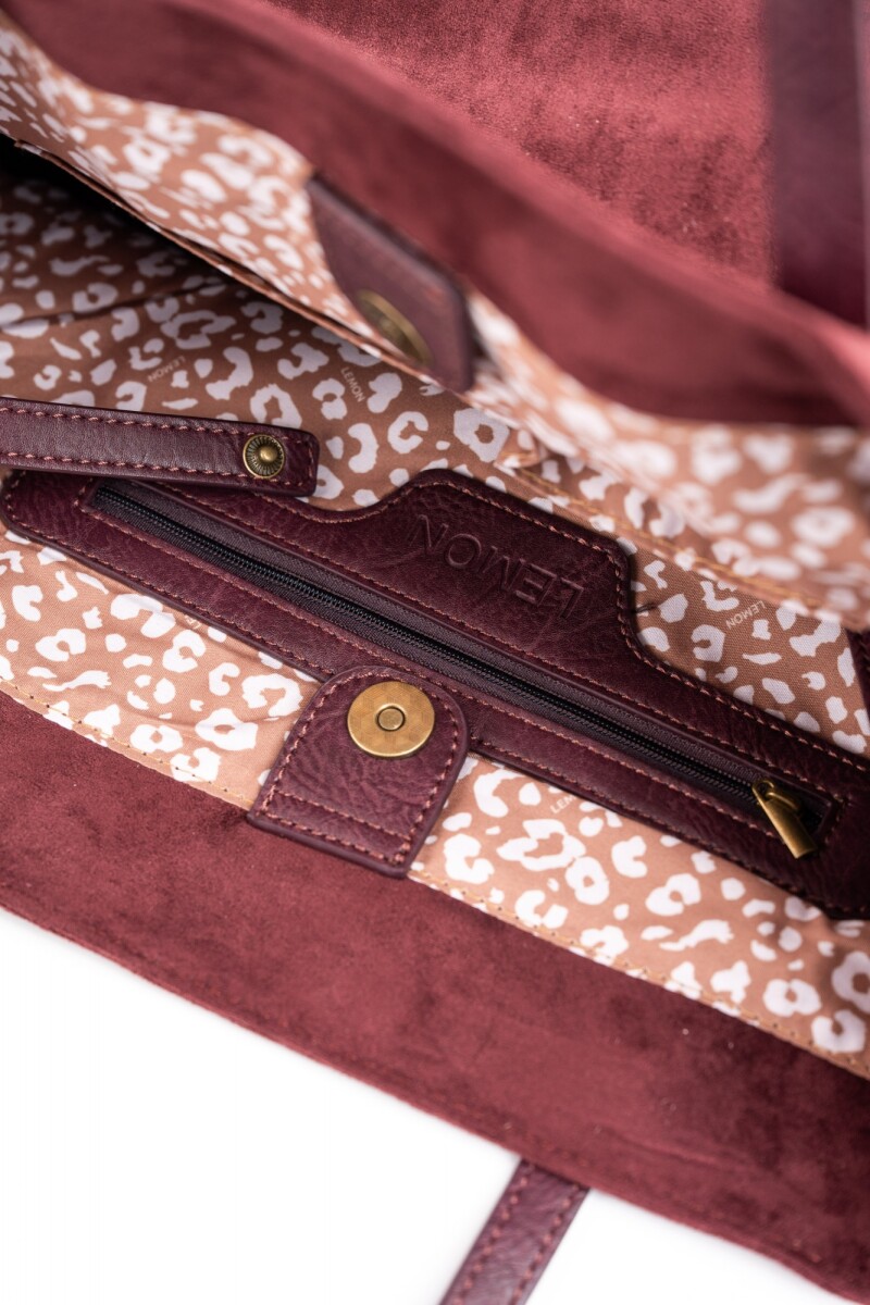 Travel Bag Gamuza Vegana Burdeos