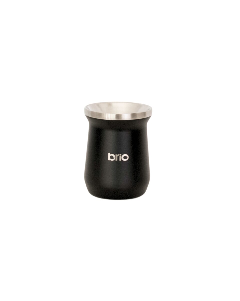 Mate De Acero Inoxidable brio Alto Diseño Clásico - Negro 
