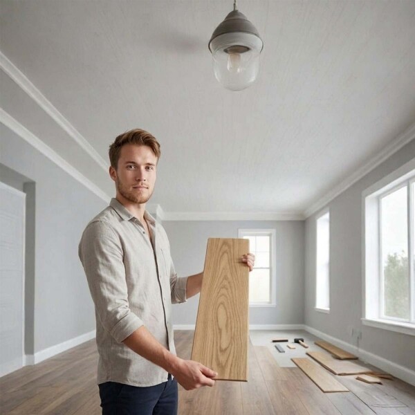 Piso Vinilico Autoadhesivo Piso Flotante Simil Madera x 20m2 Beige 1