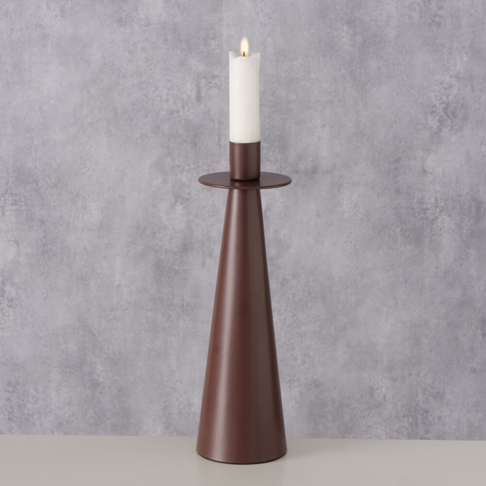 CANDELABRO 208517 METAL ROJO BORDEAUX