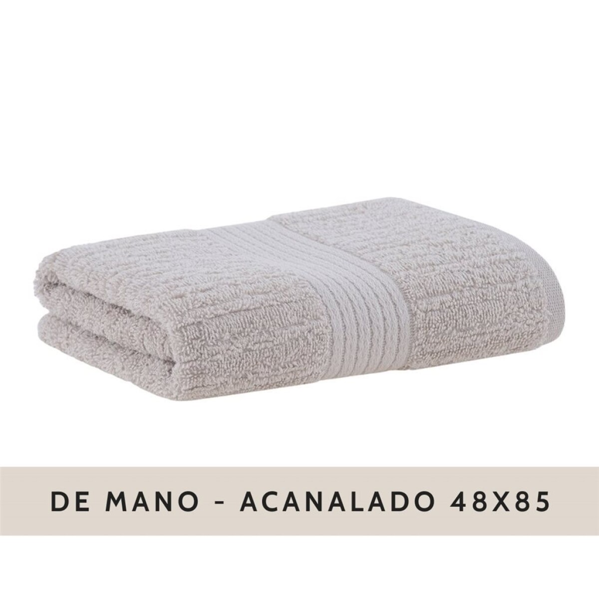 TOALLA ROSTRO ACANALADO BUDDEMEYER - 480 G/M2 - 1979 / BEIGE - 48X85 