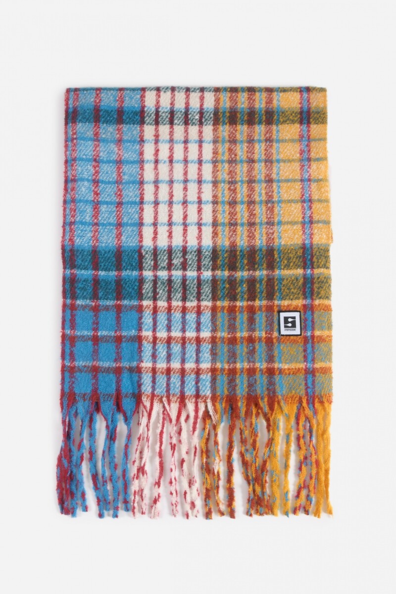 Bufanda cuadrillé multicolor