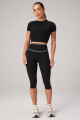 Polo Cotton Jersey Cropped Baby Tee Mujer Black