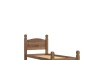 Cama 1 Plaza Madera Maciza Linea Mexicana Oscuro
