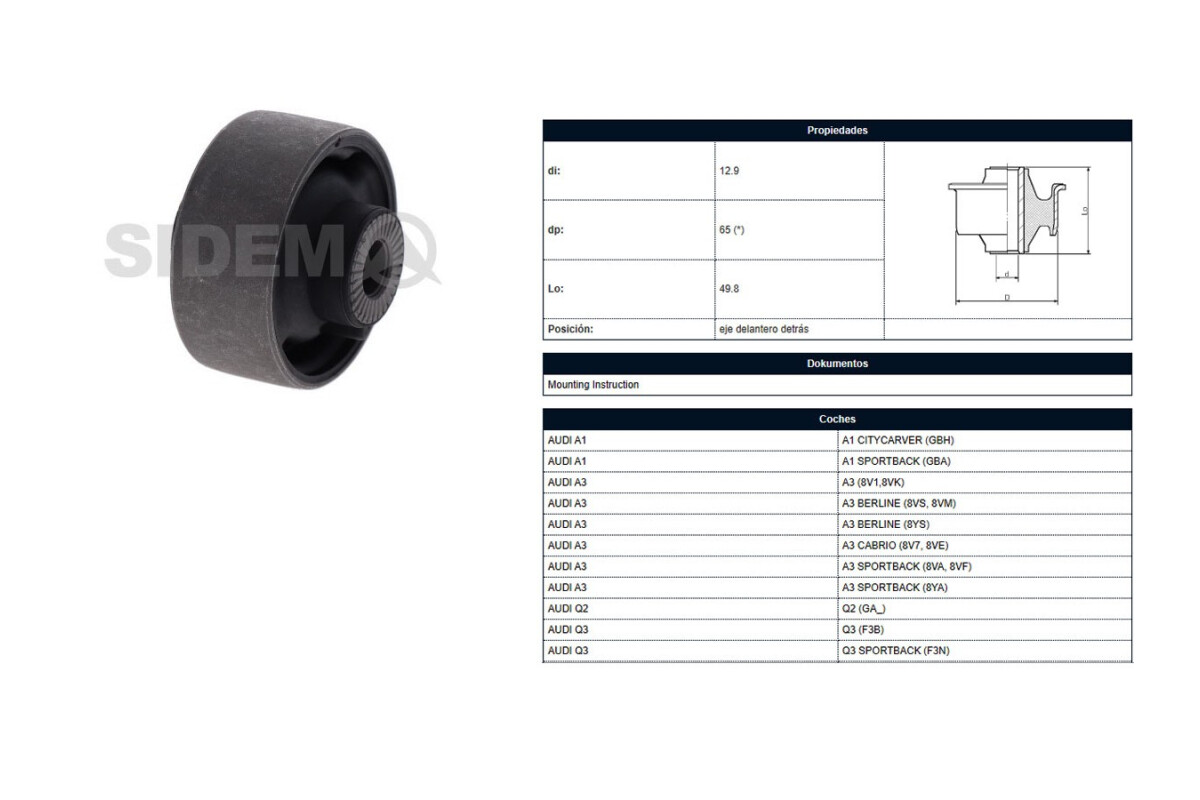 Buje Volks Golf/Nivus/Virtus/T-Cross/Polo 14-25 Der/Izq Buje Volks Golf/Nivus/Virtus/T-Cross/Polo 14-25 Der/Izq