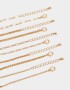 Pulseras Flexibles Sets Multi Cadenas Pulseras Flexibles Sets De Metal - Dorado