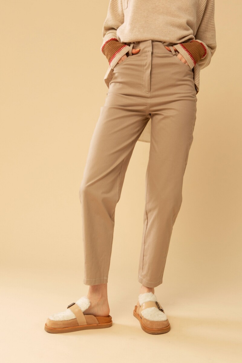 Pantalon Mom Cerro - Beige 