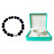 Pulsera piedras estuche incluído Negra
