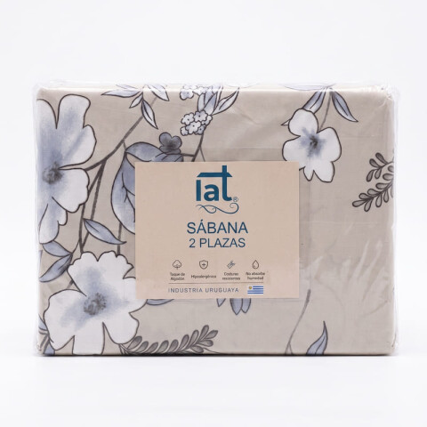 Juego De Sabanas 2 Plazas Toque Algodón Sommier Calma Botánica Floral Beige Juego De Sabanas 2 Plazas Toque Algodón Sommier Calma Botánica Floral Beige