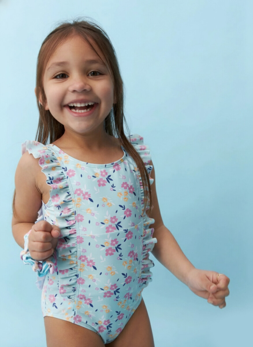 Traje de ba�o Mili - Verde Floreado 