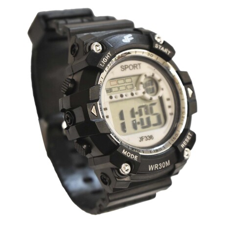 Reloj Deportivo Unisex de Pulsera Waterproof Pantalla Luz Negro/blanco