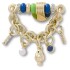 Bead and Fish Chain Loop Multicolor
