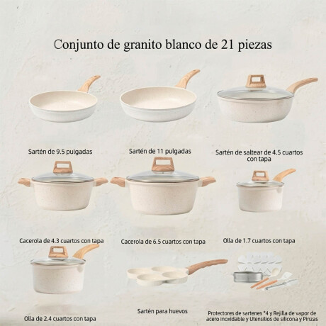 Juego Batería Cocina Completa 21 Piezas El Chingón Juego Batería Cocina Completa 21 Piezas El Chingón