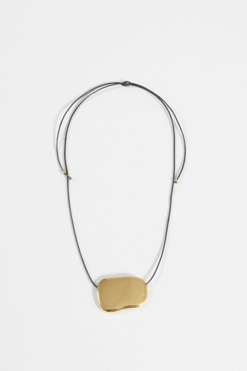 Collar cordón acero bold dorado