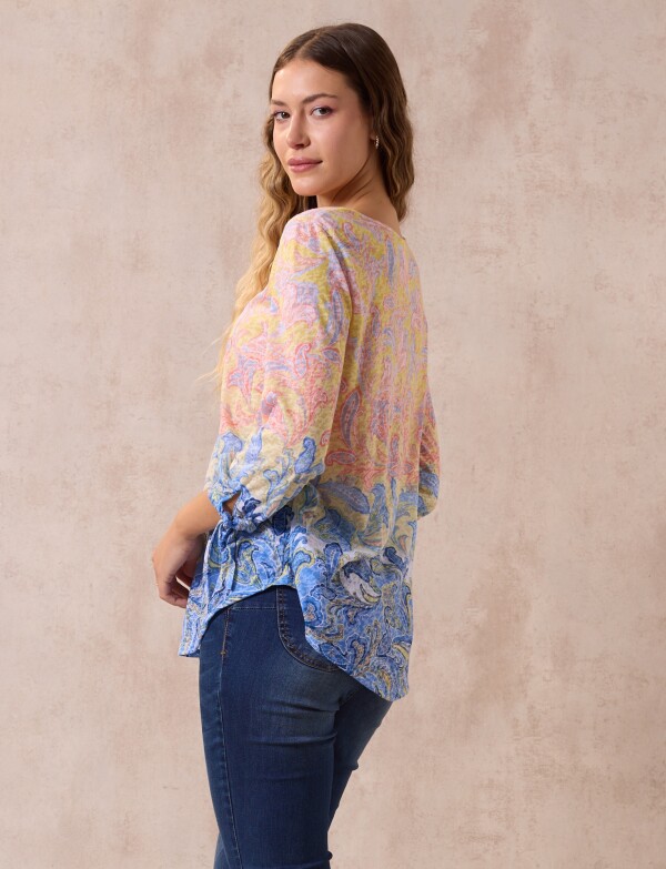 Blusa Printed MULTI/AMARILLO