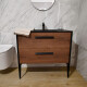 MUEBLE MDF 90x46x82cm COLOR CHERRY BACHA NEGRA - SERIE GIGLIA GAMAS DE MARRON