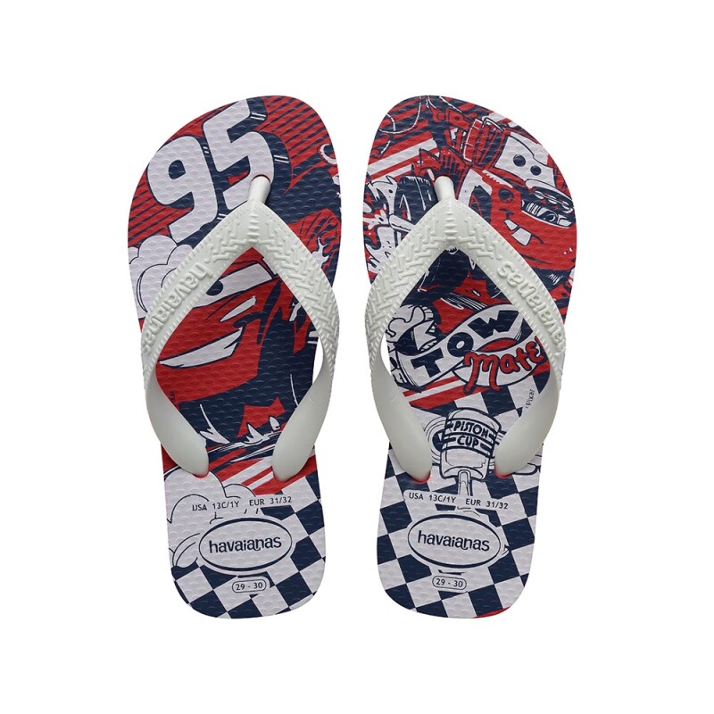 Sandalias Havaianas Kids Disney Niños Blaco/rojo