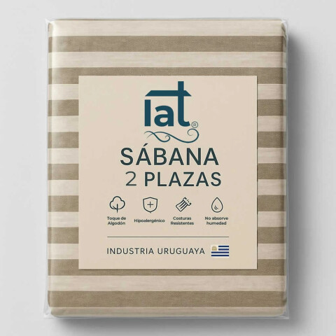 Juego De Sabanas 2 Plazas Toque Algodón Sommier Beige - Taupe Juego De Sabanas 2 Plazas Toque Algodón Sommier Beige - Taupe