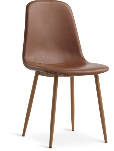 Silla de comedor JONSTRUP polipiel marrón Silla de comedor JONSTRUP polipiel marrón