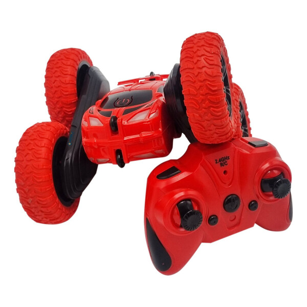 Auto Acrobático 360 Control Remoto Transformer Todo Terreno Variante Color Rojo