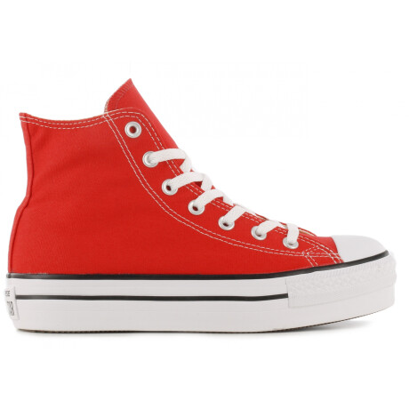 Championes Unisex Converse - All Star Chuck Taylor Hi Plataforma Rojo