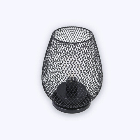 LAMPARA LED METAL NEGRO 14X19CM Unica