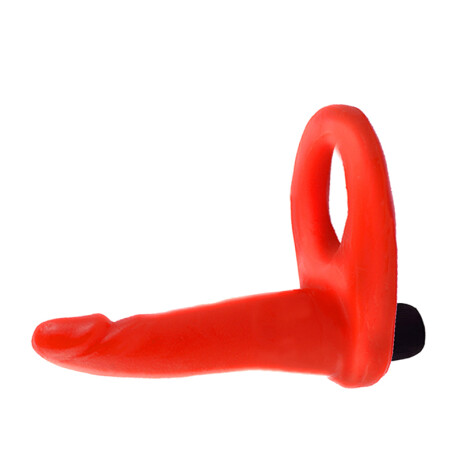 Anillo Hot Finger Corto Con Vibración Rojo
