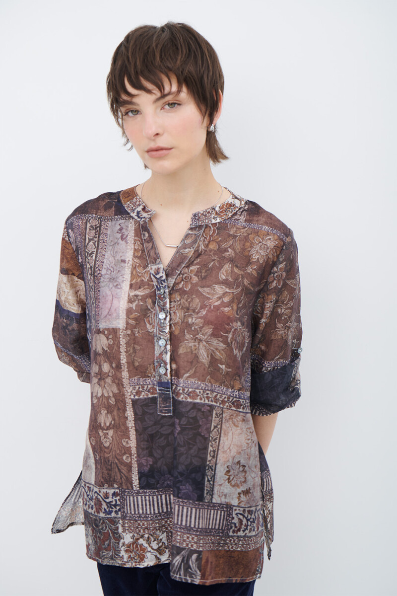 CAMISA JULIA RIMA MARRON