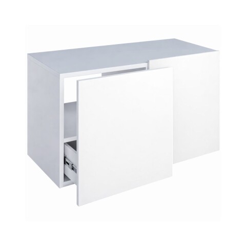 Mesada suspendida en porcelanato PERI 80 Bco Veteado y mueble suspendido BLISS 80 Blanco con bacha de loza Mesada Suspendida En Porcelanato Peri 80 Bco Veteado Y Mueble Suspendido Bliss 80 Blanco Con Bacha De Loza